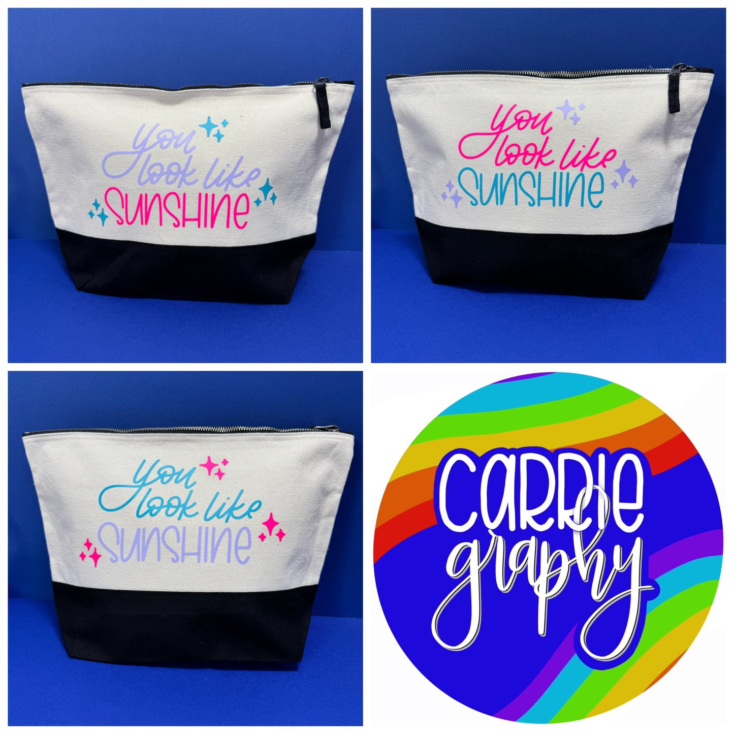You look like SUNSHINE makeup craft bag
