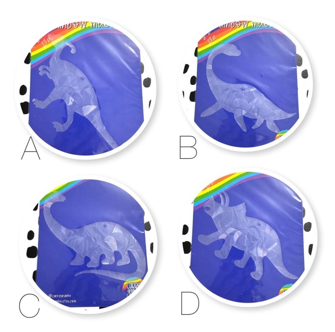 SET TWO Set of 4 dinosaur rainbow makers