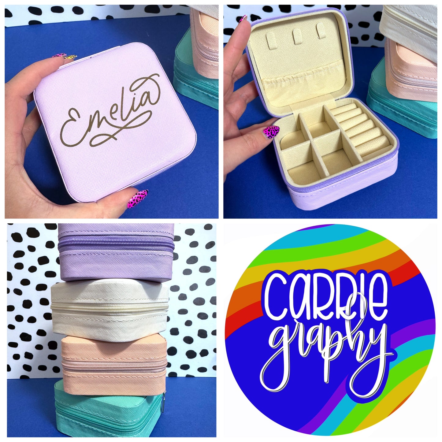 Personalised Laser Engraved Jewellery Box - off white